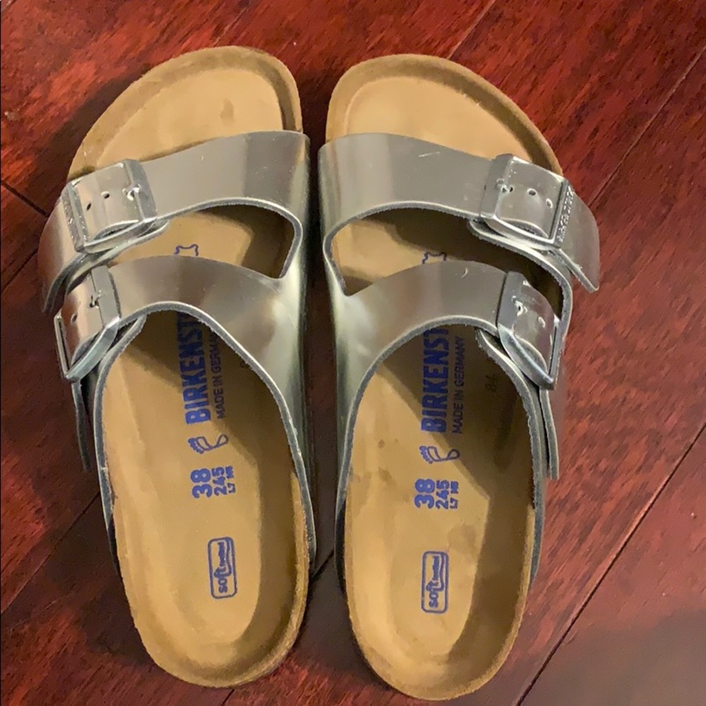 Silver Metallic Birkenstock’s